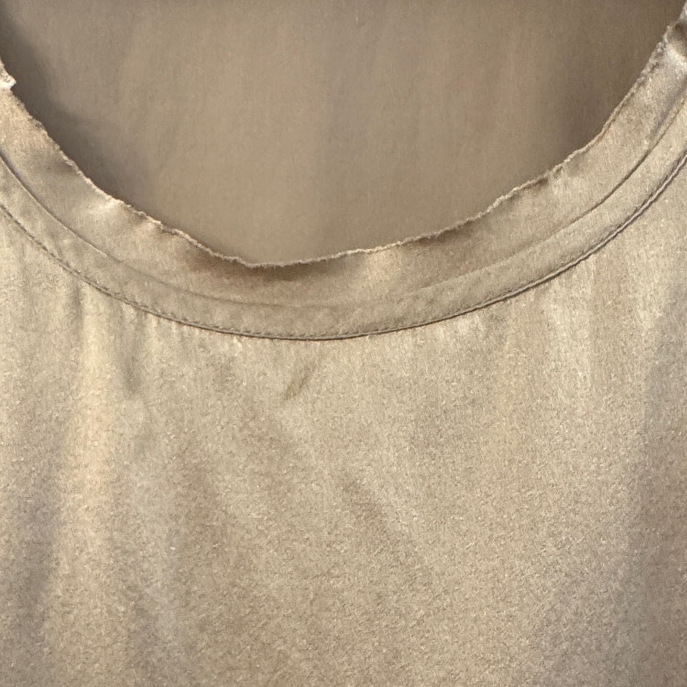GO BY GO SILK Gold/Green 100% washable Silk Tank Top - Picture 4 of 11